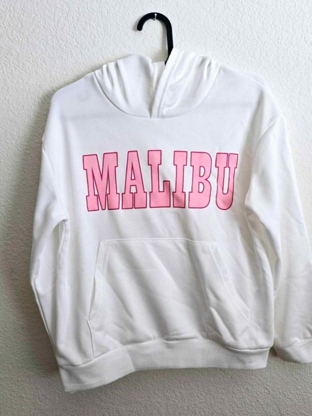 SHEIN Kids' White Hoodie White Malibu